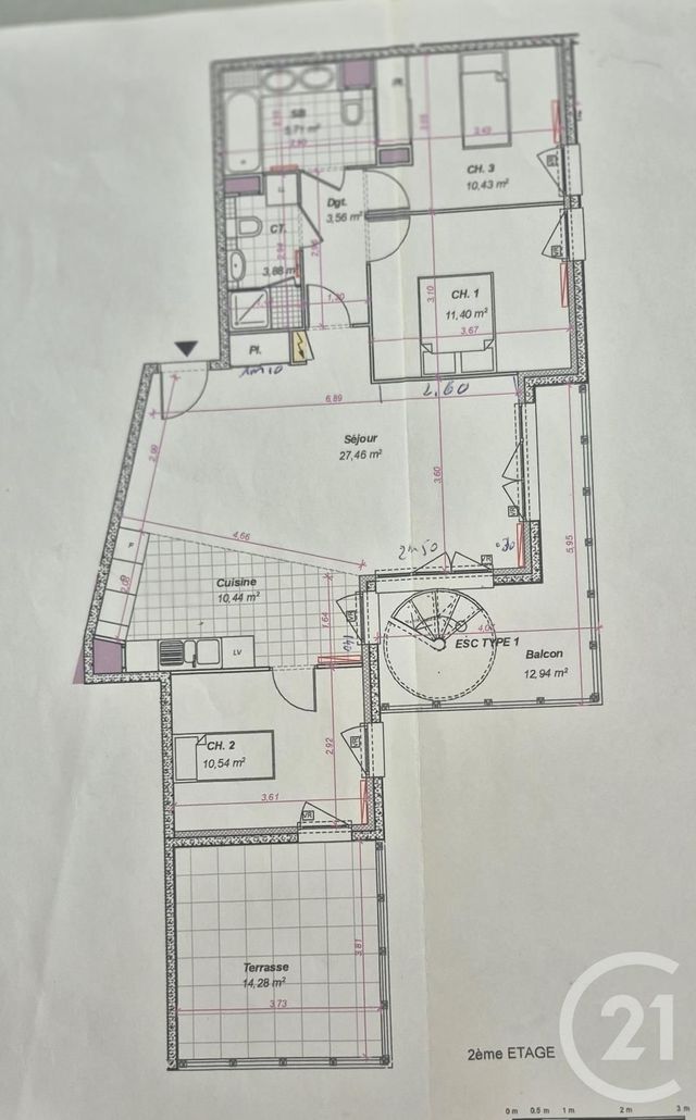Appartement F4 à vendre - 4 pièces - 83.0 m2 - CRETEIL - 94 - ILE-DE-FRANCE - Century 21 Acv